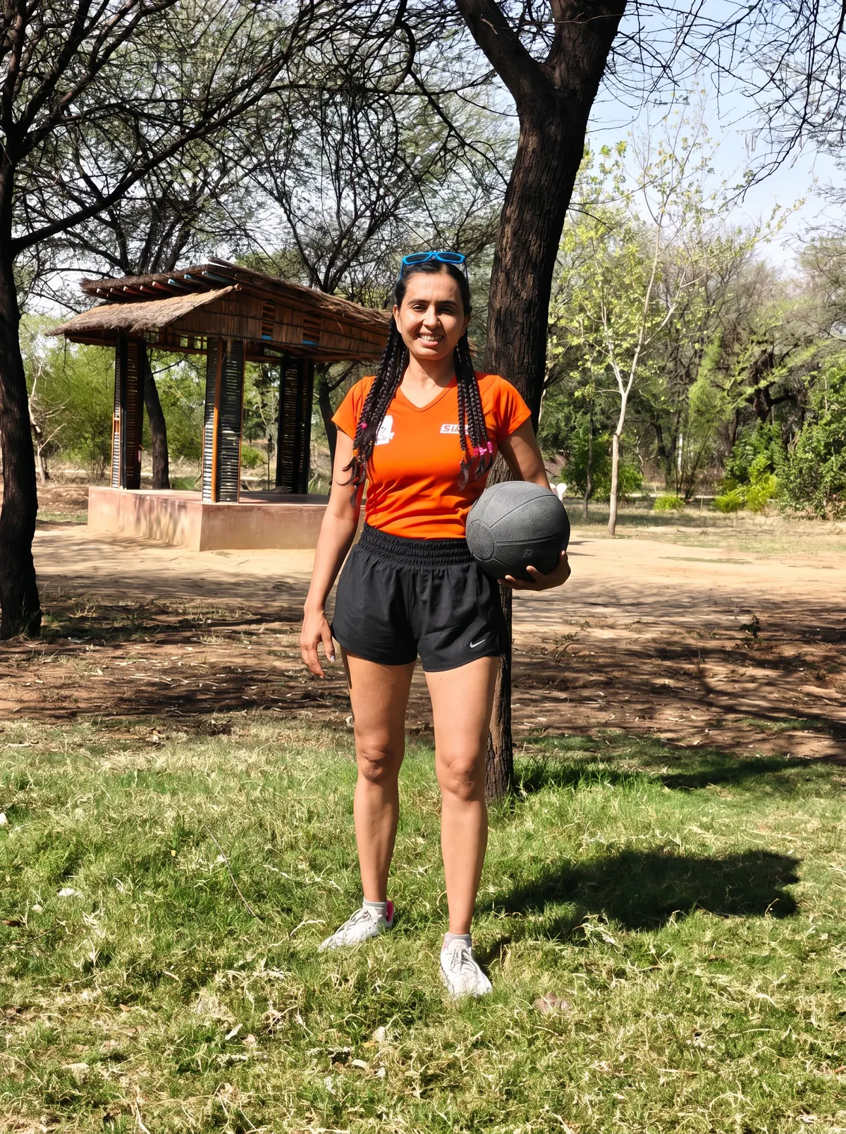 Jyoti Negi of RunActiv in a Jaipur park.